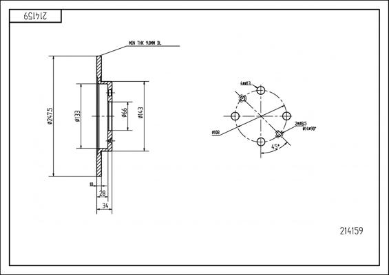 Hart 214 159 - Əyləc Diski furqanavto.az