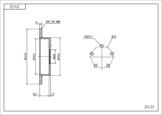 Hart 214 133 - Əyləc Diski furqanavto.az