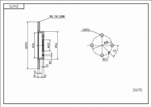 Hart 214 175 - Əyləc Diski furqanavto.az