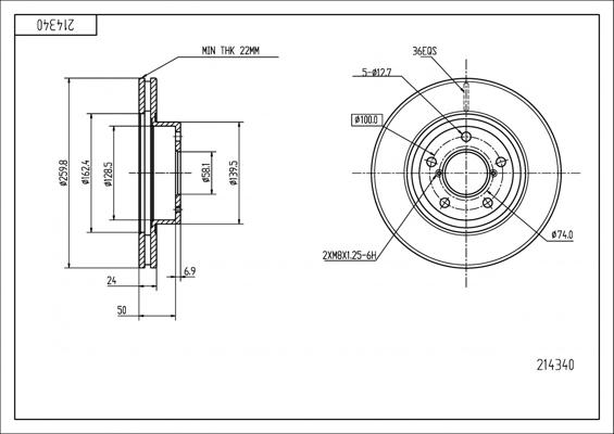 Hart 214 340 - Əyləc Diski furqanavto.az