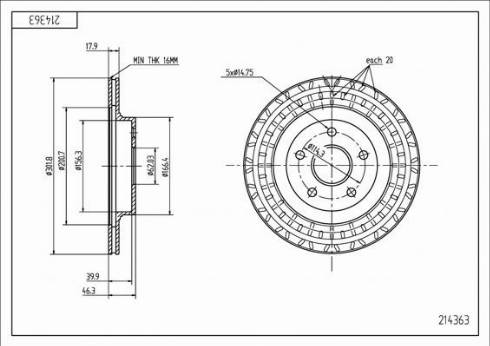 Hart 214 363 - Əyləc Diski furqanavto.az