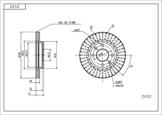 Hart 214 312 - Əyləc Diski furqanavto.az