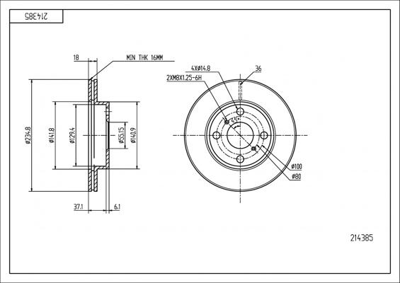 Hart 214 385 - Əyləc Diski furqanavto.az