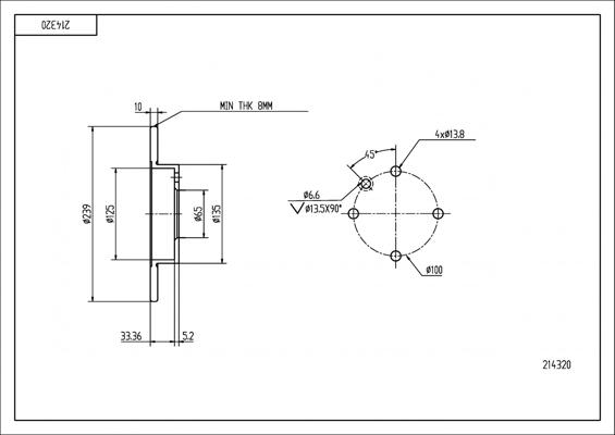 Hart 214 320 - Əyləc Diski furqanavto.az