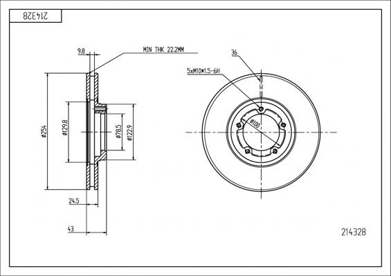 Hart 214 328 - Əyləc Diski furqanavto.az