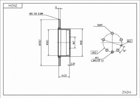 Hart 214 244 - Əyləc Diski furqanavto.az