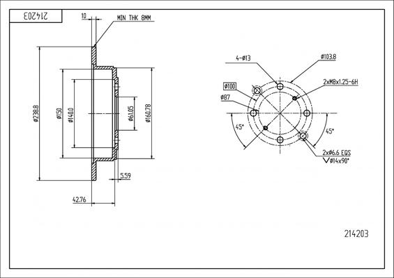 Hart 214 203 - Əyləc Diski www.furqanavto.az