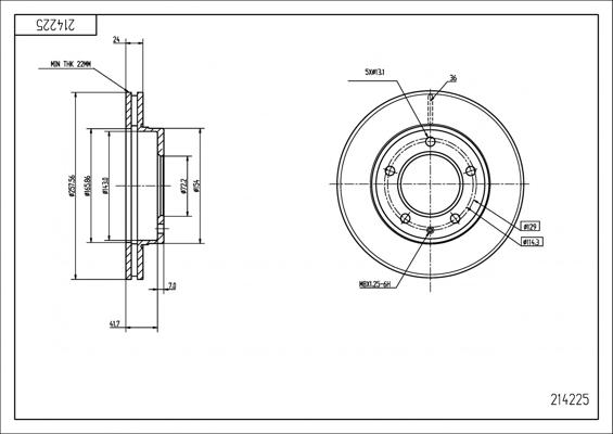 Hart 214 225 - Əyləc Diski furqanavto.az