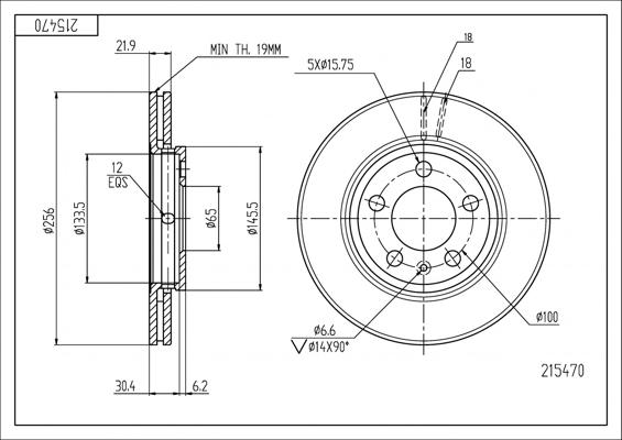 Hart 215 470 - Əyləc Diski furqanavto.az