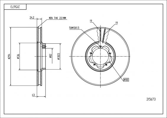 Hart 215 673 - Əyləc Diski furqanavto.az