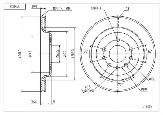 Hart 218 002 - Əyləc Diski furqanavto.az