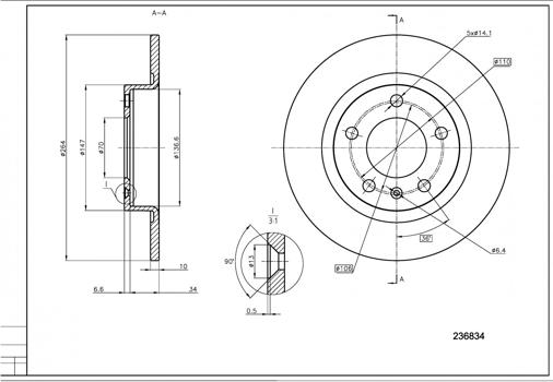 Hart 236 834 - Əyləc Diski furqanavto.az