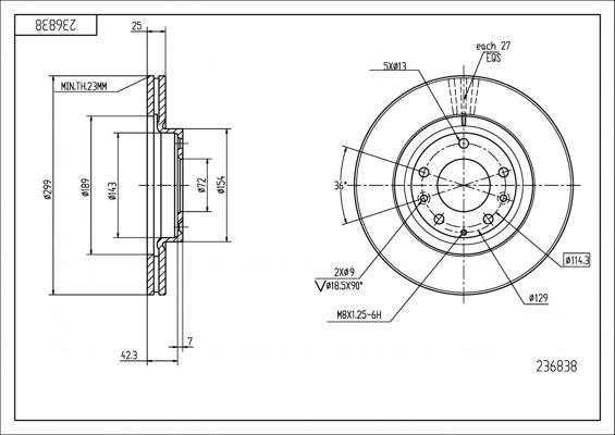 Hart 236 838 - Əyləc Diski furqanavto.az