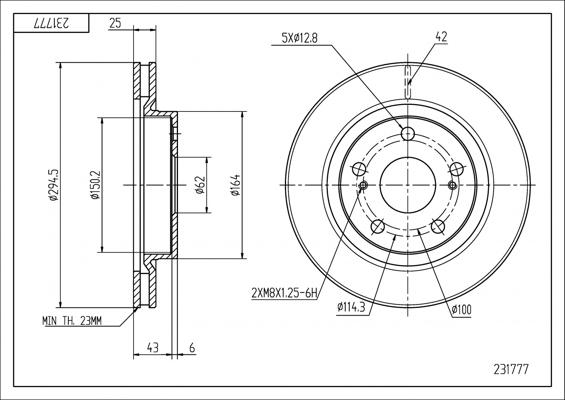 Hart 231 777 - Əyləc Diski furqanavto.az