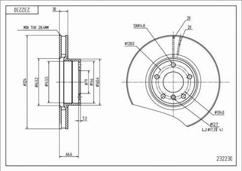 Hart 232 230 - Əyləc Diski furqanavto.az