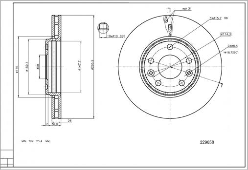 Hart 229 058 - Əyləc Diski furqanavto.az