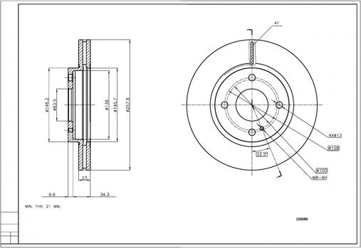 Hart 229 086 - Əyləc Diski furqanavto.az