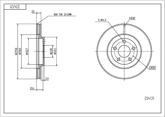 Hart 224 121 - Əyləc Diski furqanavto.az