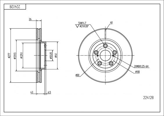 Hart 224 128 - Əyləc Diski furqanavto.az