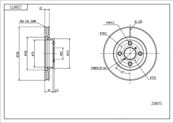 Hart 228 875 - Əyləc Diski furqanavto.az