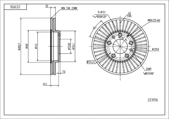 Hart 223 950 - Əyləc Diski furqanavto.az