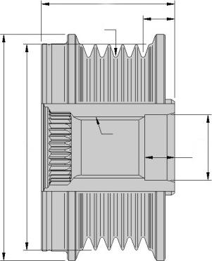 HELLA 9XU 358 039-001 - Kasnak, alternator, sərbəst dönərli mufta furqanavto.az