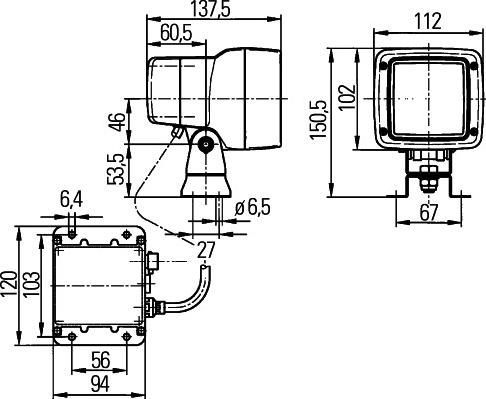 HELLA 1GA 998 534-011 - İş işığı furqanavto.az