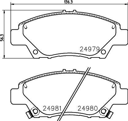 HELLA 8DB 355 045-551 - Əyləc altlığı dəsti, əyləc diski furqanavto.az