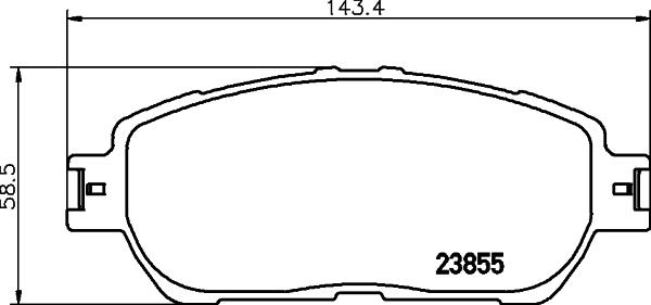 HELLA 8DB 355 045-501 - Əyləc altlığı dəsti, əyləc diski furqanavto.az