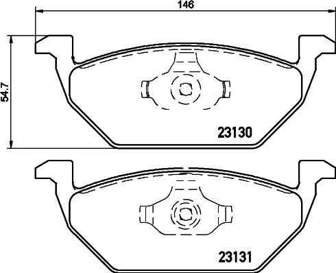 HELLA 8DB 355 045-041 - Əyləc altlığı dəsti, əyləc diski furqanavto.az