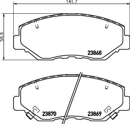 HELLA 8DB 355 045-171 - Əyləc altlığı dəsti, əyləc diski www.furqanavto.az