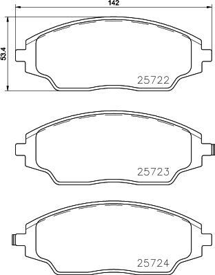 HELLA 8DB 355 045-241 - Əyləc altlığı dəsti, əyləc diski www.furqanavto.az