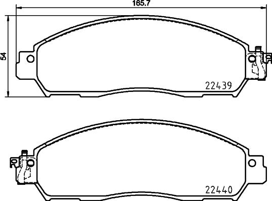 HELLA 8DB 355 045-201 - Əyləc altlığı dəsti, əyləc diski furqanavto.az