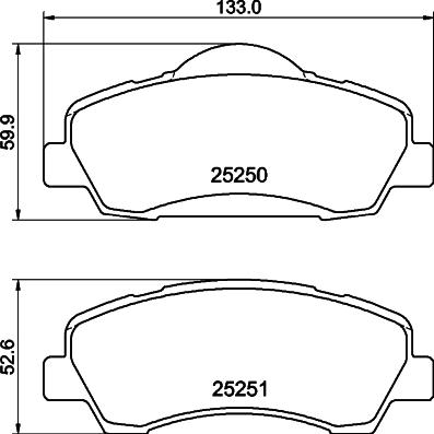 HELLA 8DB 355 040-561 - Əyləc altlığı dəsti, əyləc diski furqanavto.az