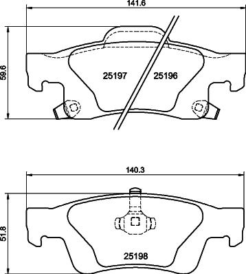 HELLA 8DB 355 040-031 - Əyləc altlığı dəsti, əyləc diski furqanavto.az