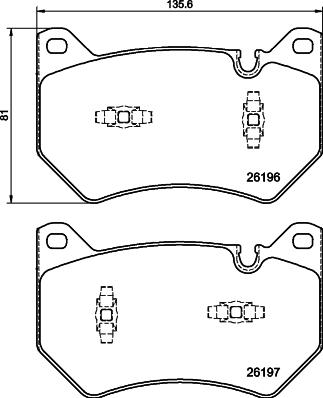 HELLA 8DB 355 040-151 - Əyləc altlığı dəsti, əyləc diski furqanavto.az