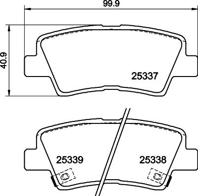 HELLA 8DB 355 040-171 - Əyləc altlığı dəsti, əyləc diski furqanavto.az