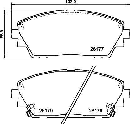 HELLA 8DB 355 040-271 - Əyləc altlığı dəsti, əyləc diski furqanavto.az