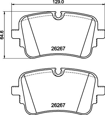 HELLA 8DB 355 041-001 - Əyləc altlığı dəsti, əyləc diski furqanavto.az