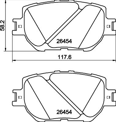 HELLA 8DB 355 041-221 - Əyləc altlığı dəsti, əyləc diski furqanavto.az