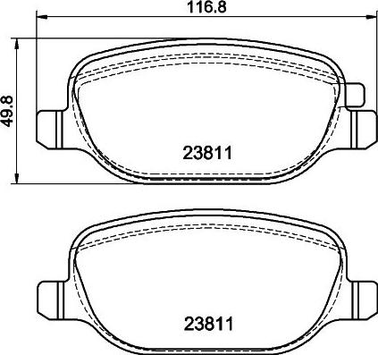 HELLA 8DB 355 043-931 - Əyləc altlığı dəsti, əyləc diski furqanavto.az