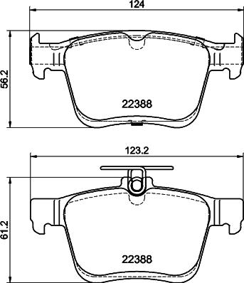 HELLA 8DB 355 042-651 - Əyləc altlığı dəsti, əyləc diski furqanavto.az