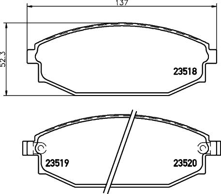 HELLA 8DB 355 009-961 - Əyləc altlığı dəsti, əyləc diski furqanavto.az