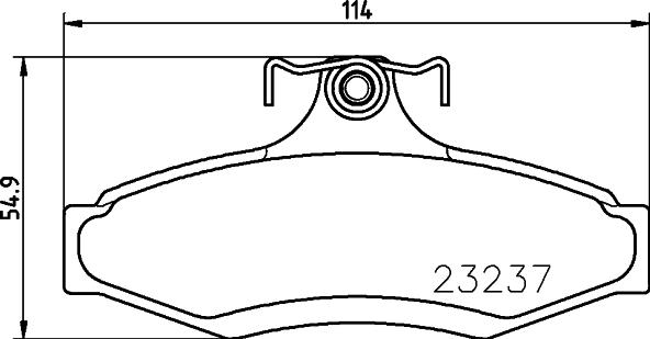 HELLA 8DB 355 009-491 - Əyləc altlığı dəsti, əyləc diski www.furqanavto.az