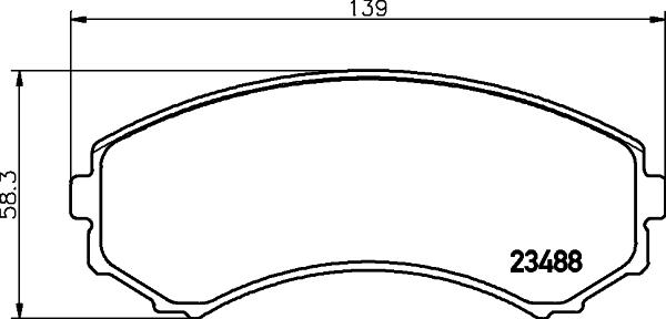 HELLA 8DB 355 009-461 - Əyləc altlığı dəsti, əyləc diski www.furqanavto.az