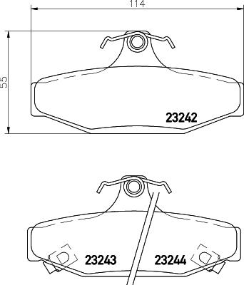 HELLA 8DB 355 009-571 - Əyləc altlığı dəsti, əyləc diski furqanavto.az