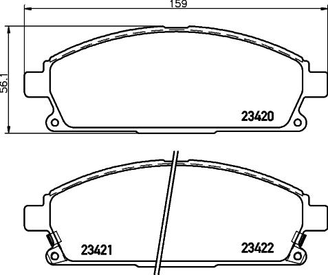 HELLA 8DB 355 024-131 - Əyləc altlığı dəsti, əyləc diski furqanavto.az