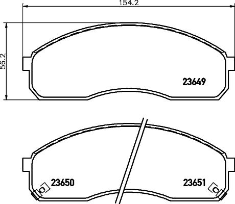 HELLA 8DB 355 009-601 - Əyləc altlığı dəsti, əyləc diski furqanavto.az