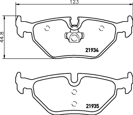 HELLA 8DB 355 009-051 - Əyləc altlığı dəsti, əyləc diski furqanavto.az