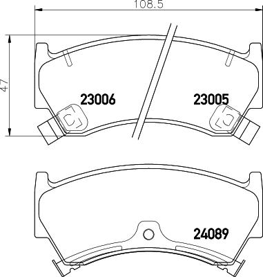 HELLA 8DB 355 009-821 - Əyləc altlığı dəsti, əyləc diski furqanavto.az